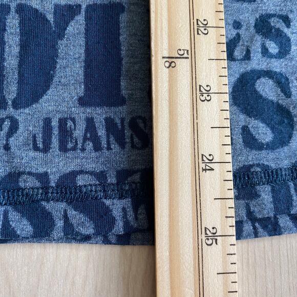 Vintage Y2K Guess Logo Print Top Women Size M Navy Fitted Paper Thin Half Sleeve - Picture 8 of 10